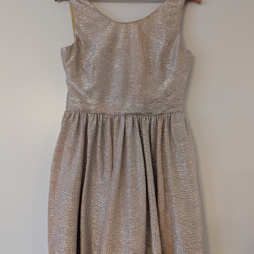 Hailey Logan Shimmering Silver Mini Dress